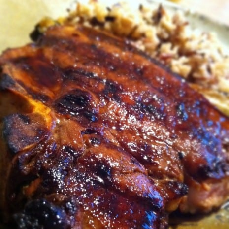 Molasses Coffee Marinated Pork Chops