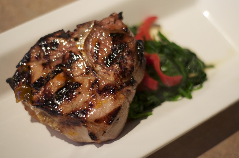 Stuffed Pork Chops with Apricot Glaze