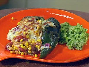 Splendid Chili Relleno with Green Rice