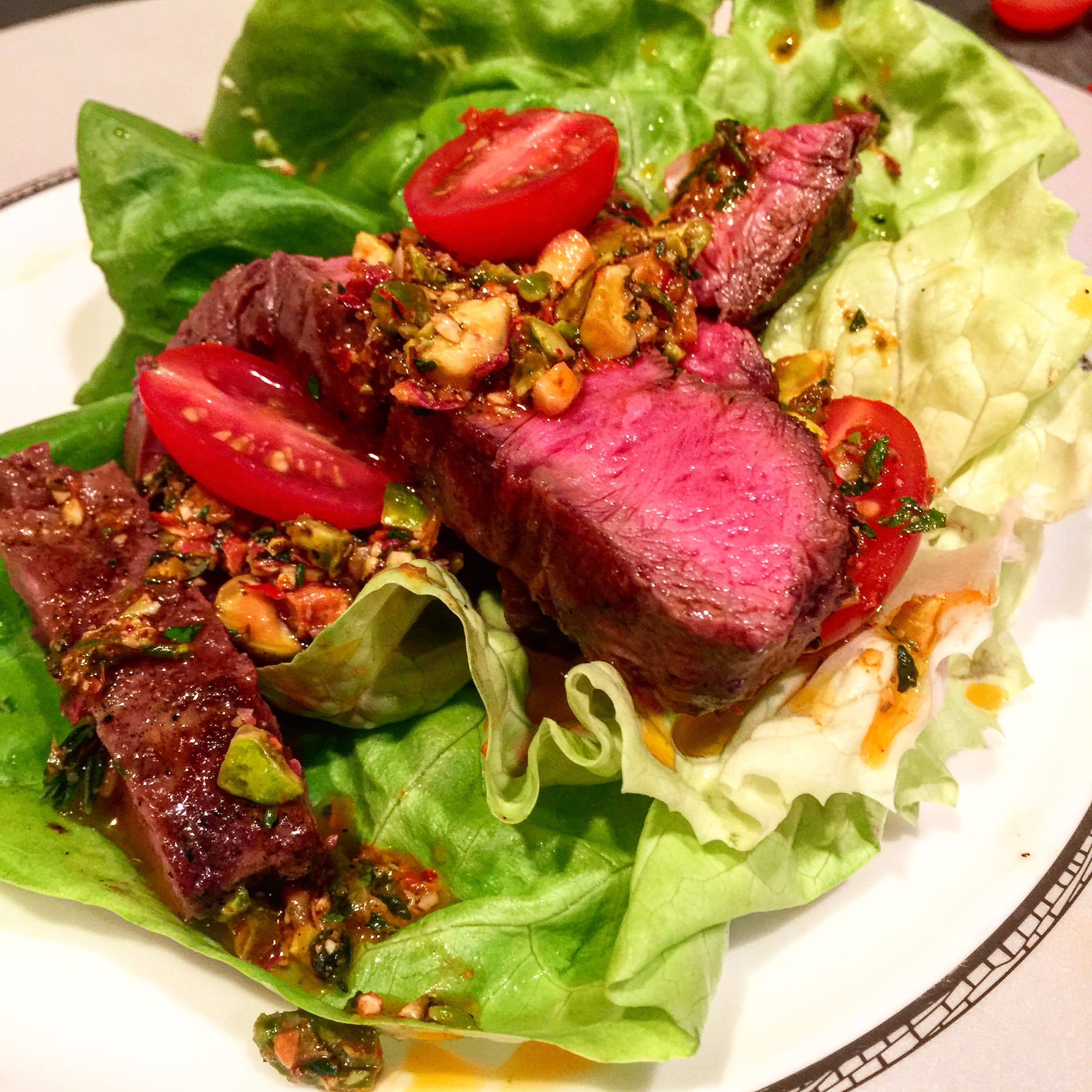 Steak with Citrus Harissa Gremolata